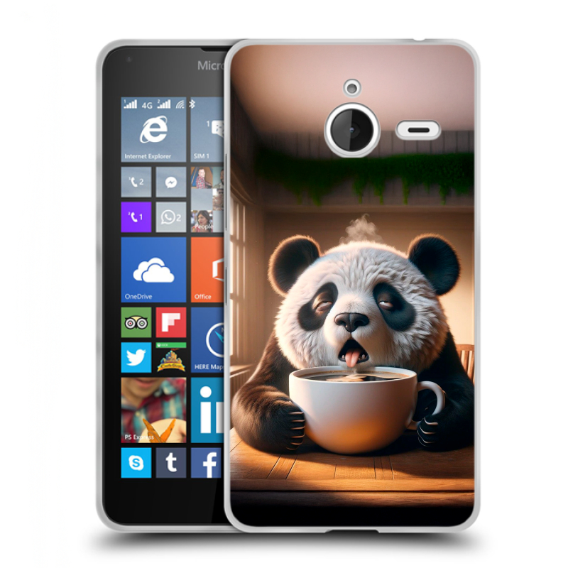 Пластиковый чехол на Microsoft Lumia 640 XL с принтом смешная панда Пластиковый чехол на Microsoft Lumia 640 XL с принтом смешная панда