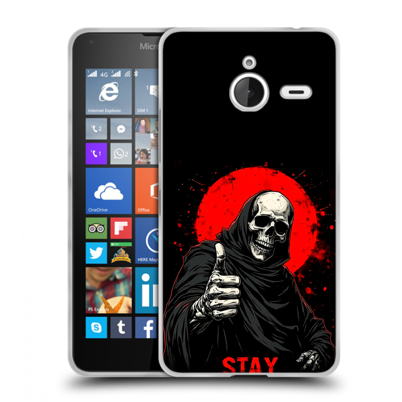 Пластиковый чехол на Microsoft Lumia 640 XL с принтом смешной скелет Пластиковый чехол на Microsoft Lumia 640 XL с принтом смешной скелет