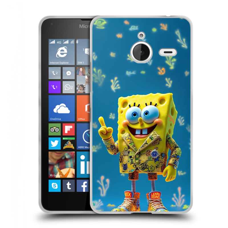 Пластиковый чехол на Microsoft Lumia 640 XL с принтом Спанч боб Спанчбоб Пластиковый чехол на Microsoft Lumia 640 XL с принтом Спанч боб Спанчбоб