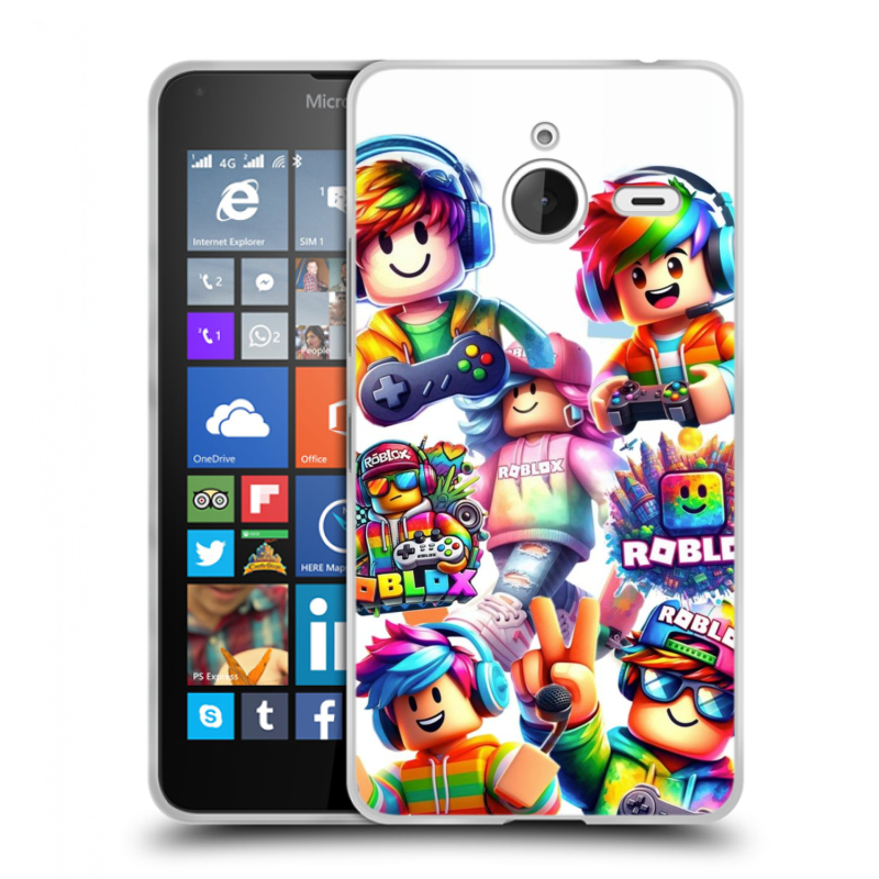 Пластиковый чехол на Microsoft Lumia 640 XL с принтом Roblox Роблокс Пластиковый чехол на Microsoft Lumia 640 XL с принтом Roblox Роблокс