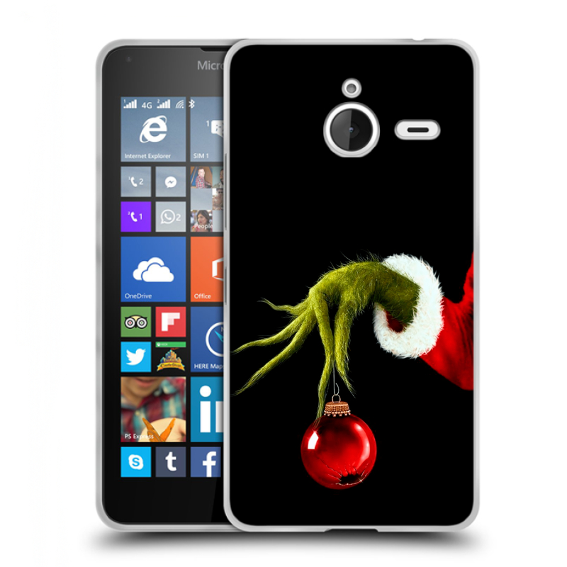 Пластиковый чехол на Microsoft Lumia 640 XL с принтом Новый год Гринч Пластиковый чехол на Microsoft Lumia 640 XL с принтом Новый год Гринч