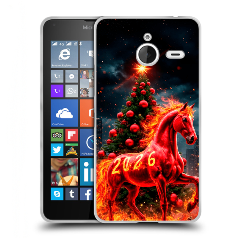 Пластиковый чехол на Microsoft Lumia 640 XL с принтом Новый год Пластиковый чехол на Microsoft Lumia 640 XL с принтом Новый год