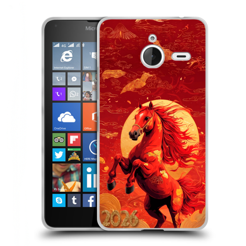 Пластиковый чехол на Microsoft Lumia 640 XL с принтом Новый год Пластиковый чехол на Microsoft Lumia 640 XL с принтом Новый год