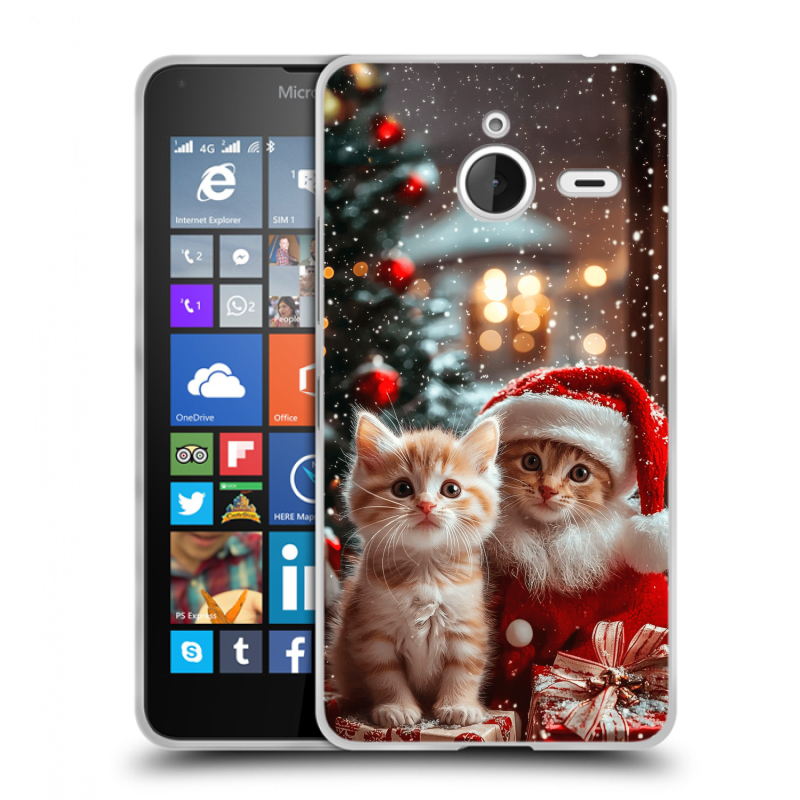 Пластиковый чехол на Microsoft Lumia 640 XL с принтом Новый год Пластиковый чехол на Microsoft Lumia 640 XL с принтом Новый год