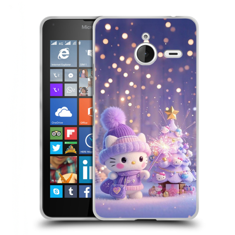 Пластиковый чехол на Microsoft Lumia 640 XL с принтом Новый год Пластиковый чехол на Microsoft Lumia 640 XL с принтом Новый год