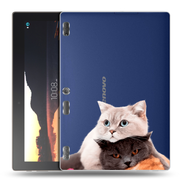 Силиконовый чехол на Lenovo Tab 2 A10 с принтом Кошки