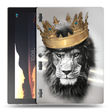 Силиконовый чехол на планшета Lenovo Tab 2 A10 с принтом Лев с короной Силиконовый чехол на планшета Lenovo Tab 2 A10 с принтом Лев с короной