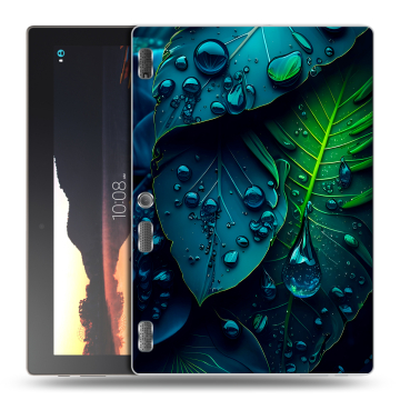 Силиконовый чехол на Lenovo Tab 2 A10 с принтом Листья
