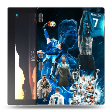 Силиконовый чехол на Lenovo Tab 2 A10 с принтом Реал Роналдо