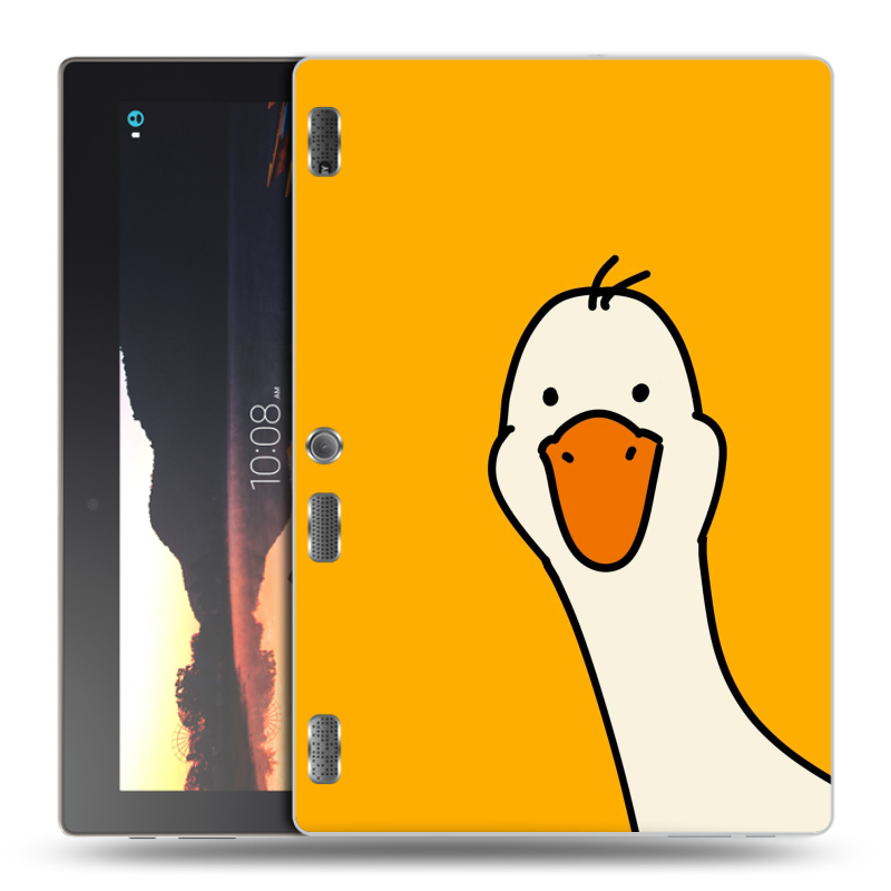Силиконовый чехол на Lenovo Tab 2 A10 с принтом Утка Силиконовый чехол на Lenovo Tab 2 A10 с принтом Утка