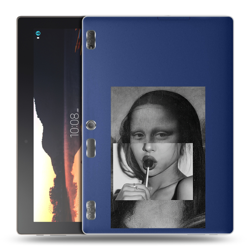 Силиконовый чехол на Lenovo Tab 2 A10 с принтом Мона Лиза Силиконовый чехол на Lenovo Tab 2 A10 с принтом Мона Лиза