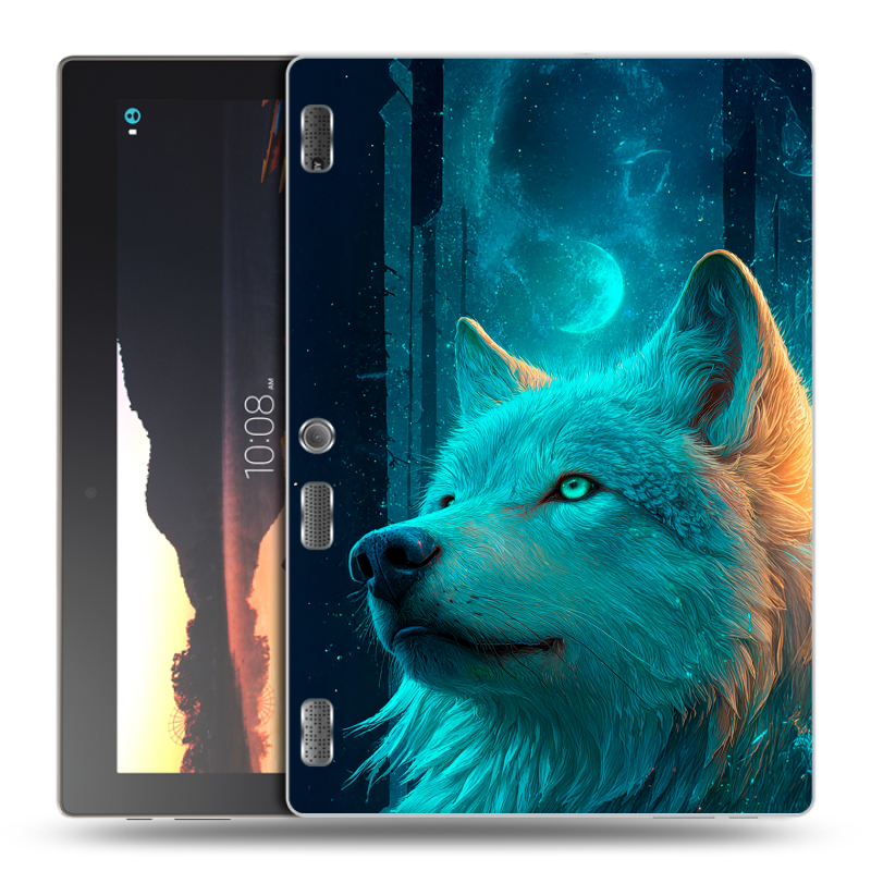 Силиконовый чехол на Lenovo Tab 2 A10 с принтом бабочки саккура Силиконовый чехол на Lenovo Tab 2 A10 с принтом бабочки саккура