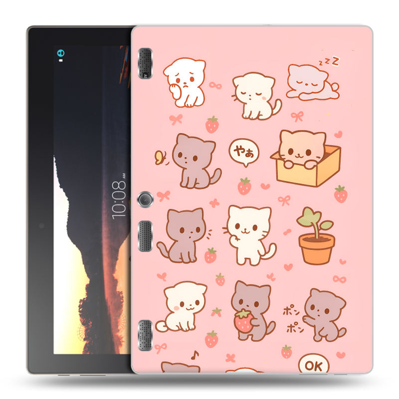 Силиконовый чехол на Lenovo Tab 2 A10 с принтом Hello Kitty Хелоу Кити Силиконовый чехол на Lenovo Tab 2 A10 с принтом Hello Kitty Хелоу Кити