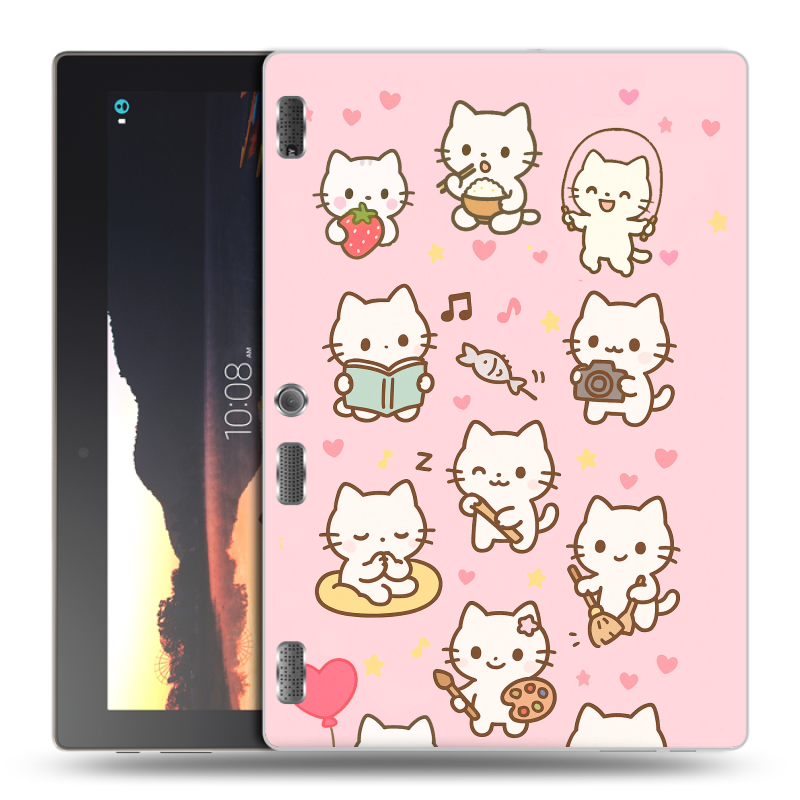 Силиконовый чехол на Lenovo Tab 2 A10 с принтом Hello Kitty Хелоу Кити Силиконовый чехол на Lenovo Tab 2 A10 с принтом Hello Kitty Хелоу Кити