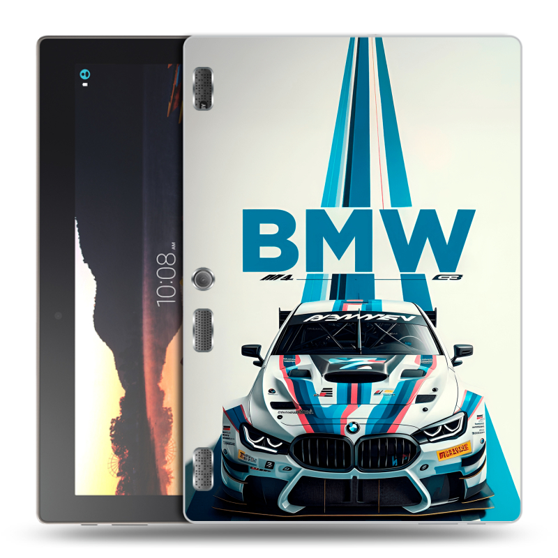Силиконовый чехол на Lenovo Tab 2 A10 с принтом БМВ BMW Силиконовый чехол на Lenovo Tab 2 A10 с принтом БМВ BMW