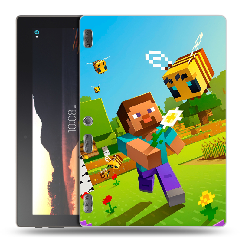 Силиконовый чехол на Lenovo Tab 2 A10 с принтом Майнкрафт Minecraft Силиконовый чехол на Lenovo Tab 2 A10 с принтом Майнкрафт Minecraft