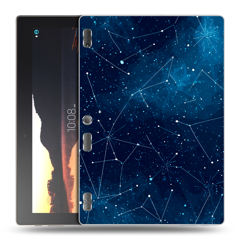 Силиконовый чехол на Lenovo Tab 2 A10 с принтом Космос звезды Силиконовый чехол на Lenovo Tab 2 A10 с принтом Космос звезды