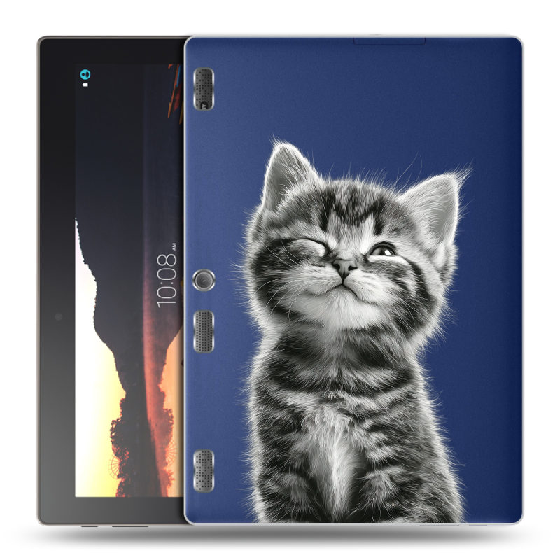 Силиконовый чехол на Lenovo Tab 2 A10 с принтом Котенок Силиконовый чехол на Lenovo Tab 2 A10 с принтом Котенок