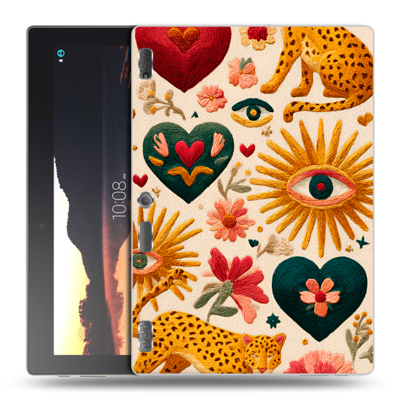 Силиконовый чехол на Lenovo Tab 2 A10 с принтом Модный принт Силиконовый чехол на Lenovo Tab 2 A10 с принтом Модный принт