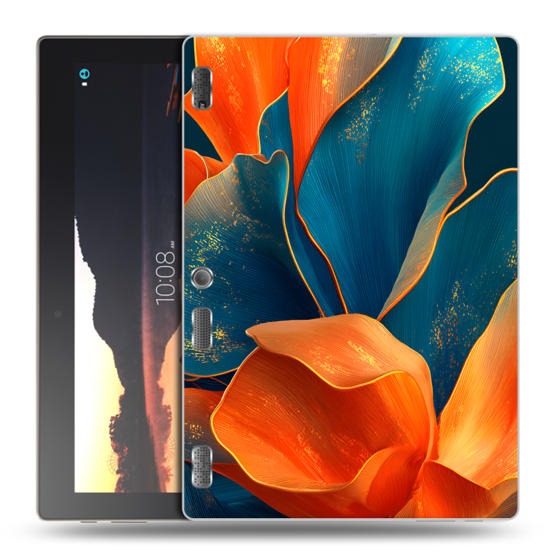 Силиконовый чехол на Lenovo Tab 2 A10 с принтом Цветы Силиконовый чехол на Lenovo Tab 2 A10 с принтом Цветы