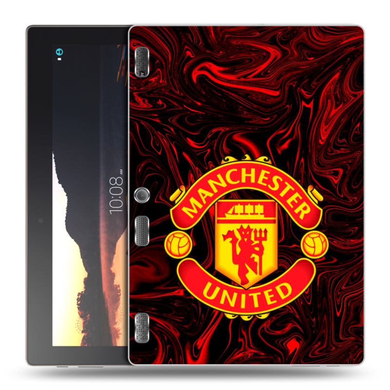 Силиконовый чехол на Lenovo Tab 2 A10 с принтом Manchester United Силиконовый чехол на Lenovo Tab 2 A10 с принтом Manchester United