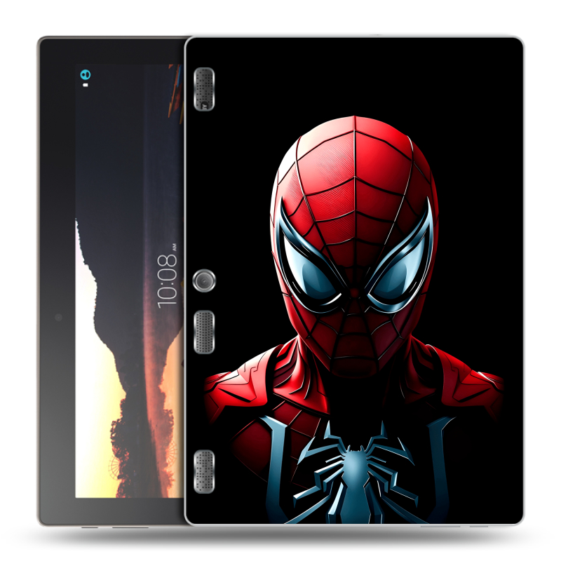 Силиконовый чехол на Lenovo Tab 2 A10 с принтом Spiderman Человек паук Силиконовый чехол на Lenovo Tab 2 A10 с принтом Spiderman Человек паук