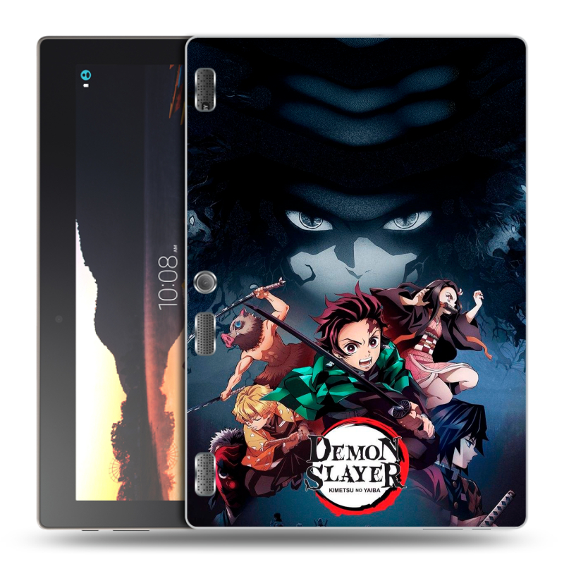 Силиконовый чехол на Lenovo Tab 2 A10 с принтом Demon Slayer Клинок рассекающий демонов Силиконовый чехол на Lenovo Tab 2 A10 с принтом Demon Slayer Клинок рассекающий демонов