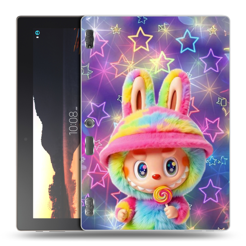 Силиконовый чехол на Lenovo Tab 2 A10 с принтом Labubu Лабубу Силиконовый чехол на Lenovo Tab 2 A10 с принтом Labubu Лабубу