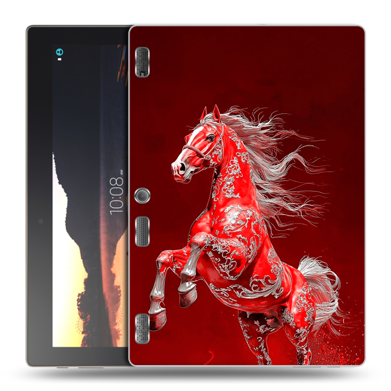 Силиконовый чехол на Lenovo Tab 2 A10 с принтом Новый год Силиконовый чехол на Lenovo Tab 2 A10 с принтом Новый год