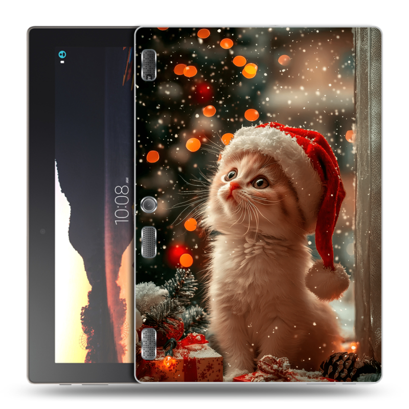 Силиконовый чехол на Lenovo Tab 2 A10 с принтом Новый год Силиконовый чехол на Lenovo Tab 2 A10 с принтом Новый год