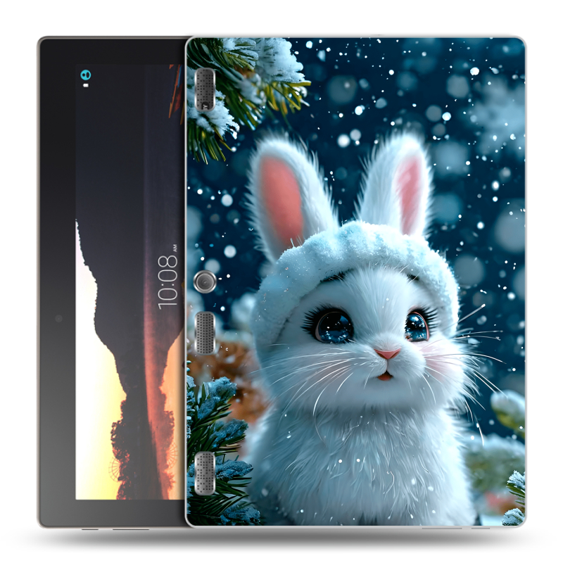 Силиконовый чехол на Lenovo Tab 2 A10 с принтом Новый год Силиконовый чехол на Lenovo Tab 2 A10 с принтом Новый год