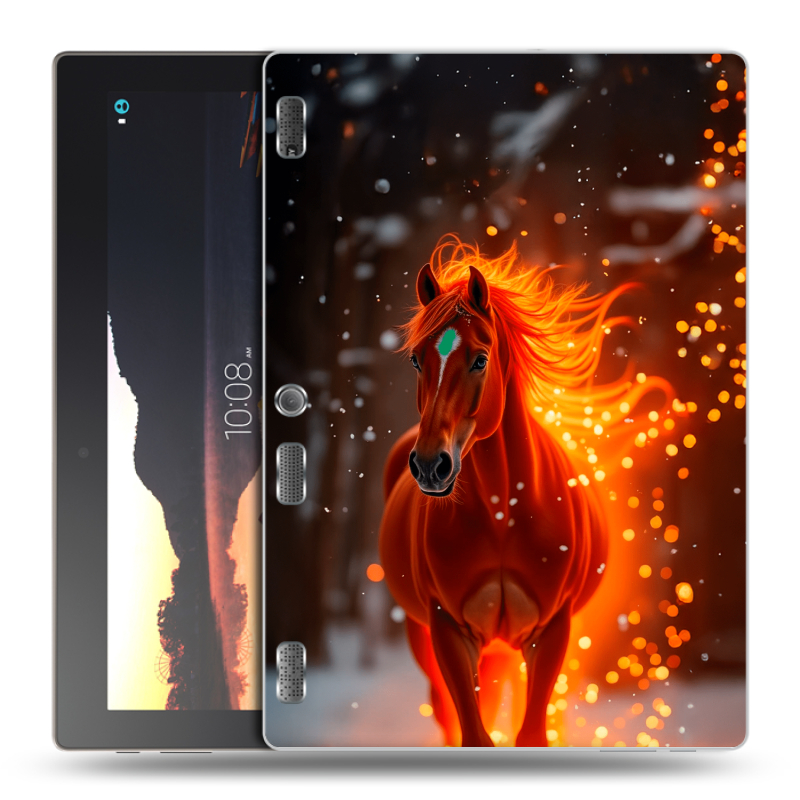 Силиконовый чехол на Lenovo Tab 2 A10 с принтом Новый год Силиконовый чехол на Lenovo Tab 2 A10 с принтом Новый год