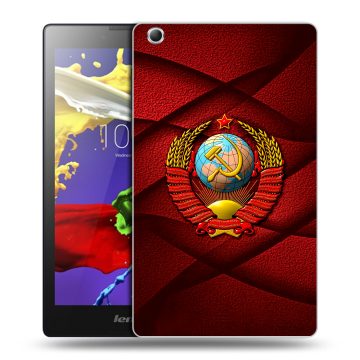 Силиконовый чехол на планшета Lenovo Tab 2 A8 с принтом Герб СССР