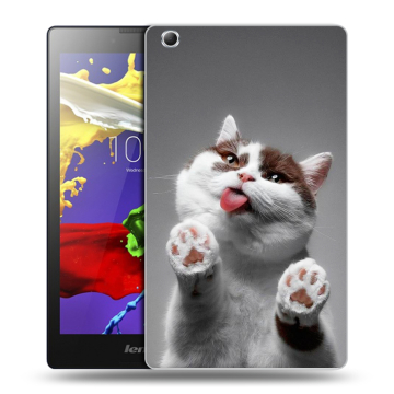 Силиконовый чехол на планшета Lenovo Tab 2 A8 с принтом Коты