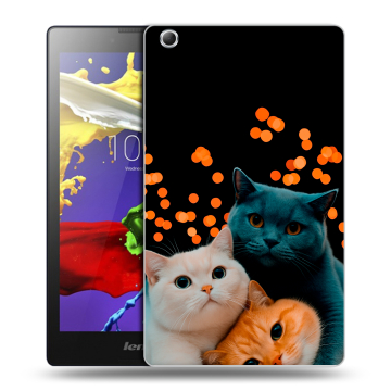 Силиконовый чехол на планшета Lenovo Tab 2 A8 с принтом Кошки