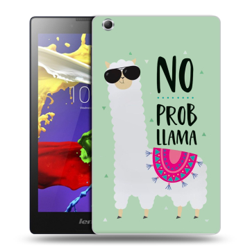 Силиконовый чехол на планшета Lenovo Tab 2 A8 с принтом Лама