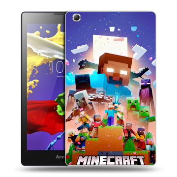 Силиконовый чехол на Lenovo Tab 2 A8 с принтом Майнкрафт Minecraft Силиконовый чехол на Lenovo Tab 2 A8 с принтом Майнкрафт Minecraft