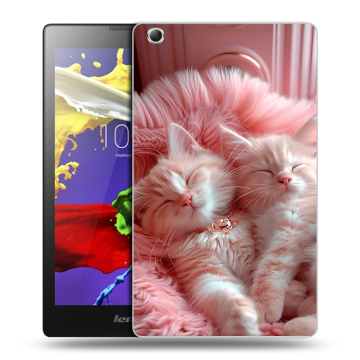 Силиконовый чехол на Lenovo Tab 2 A8 с принтом котята котики Силиконовый чехол на Lenovo Tab 2 A8 с принтом котята котики