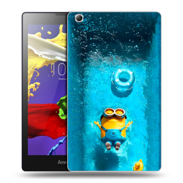 Силиконовый чехол на Lenovo Tab 2 A8 с принтом Миньоны Силиконовый чехол на Lenovo Tab 2 A8 с принтом Миньоны