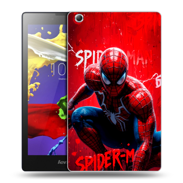 Силиконовый чехол на Lenovo Tab 2 A8 с принтом Spiderman Человек паук Силиконовый чехол на Lenovo Tab 2 A8 с принтом Spiderman Человек паук
