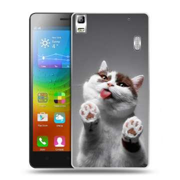 Силиконовый чехол на Lenovo A7000 с принтом Коты Силиконовый чехол на Lenovo A7000 с принтом Коты