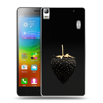 Силиконовый чехол на Lenovo A7000 с принтом Черная клубника Силиконовый чехол на Lenovo A7000 с принтом Черная клубника