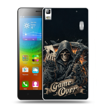 Силиконовый чехол на Lenovo A7000 с принтом Скелет карты Силиконовый чехол на Lenovo A7000 с принтом Скелет карты