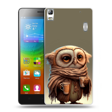 Силиконовый чехол на Lenovo A7000 с принтом Сова Силиконовый чехол на Lenovo A7000 с принтом Сова