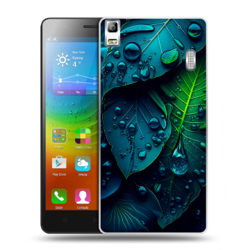 Силиконовый чехол на Lenovo A7000 с принтом Листья Силиконовый чехол на Lenovo A7000 с принтом Листья