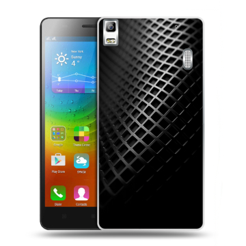 Силиконовый чехол на Lenovo A7000 с принтом Текстура металла
