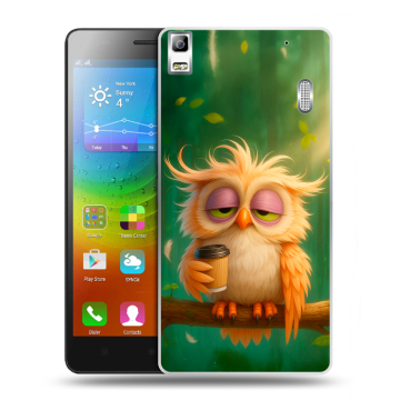 Силиконовый чехол на Lenovo A7000 с принтом сова