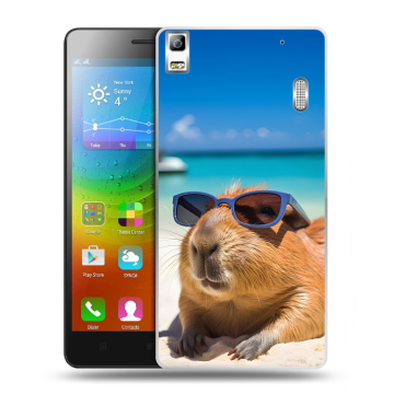 Силиконовый чехол на Lenovo A7000 с принтом Капибара