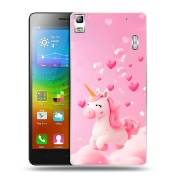 Силиконовый чехол на Lenovo A7000 с принтом Единорог