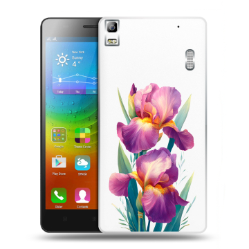 Силиконовый чехол на Lenovo A7000 с принтом Цветы орхидеи